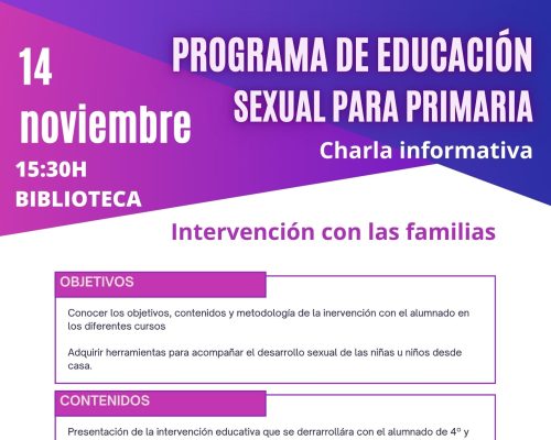 ESCUELA DE FAMILIAS – PROGRAMA ED. AFECTIVO SEXUAL